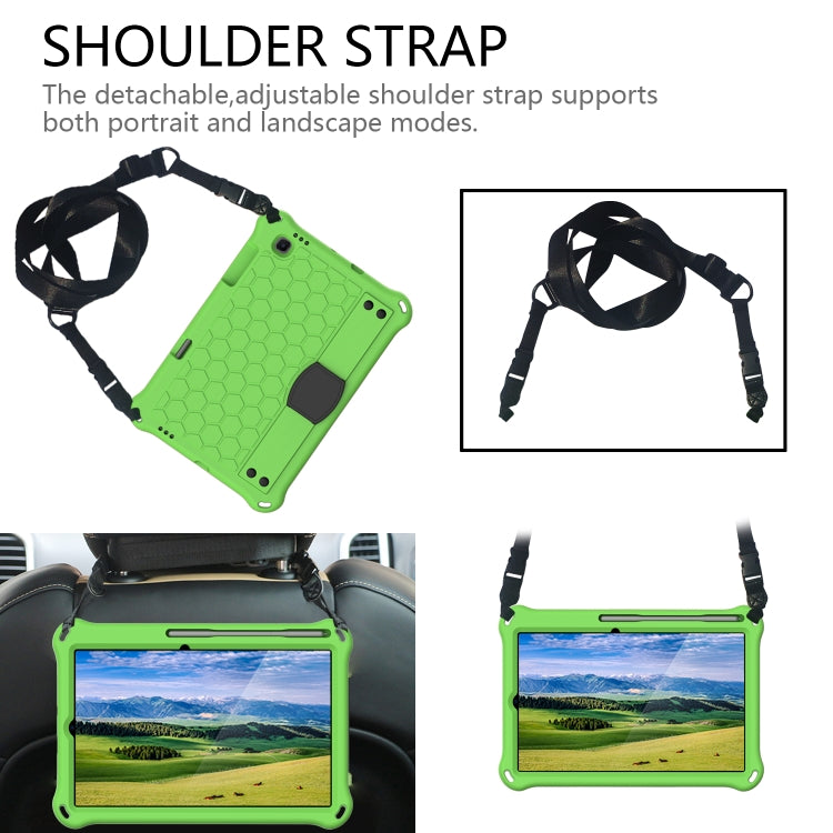 For Lenovo X306 / X606 / K10 Honeycomb EVA + PC Shockproof Tablet Case with Strap(Green+Black) - Lenovo by PMC TechLife | Online Shopping South Africa | PMC TechLife | Buy Now Pay Later Mobicred