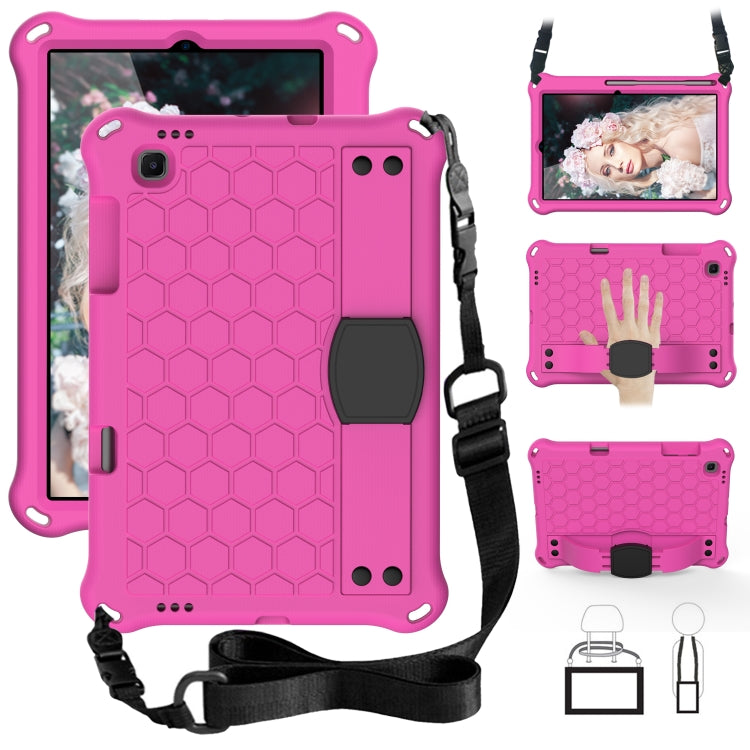 For Lenovo X306 / X606 / K10 Honeycomb EVA + PC Shockproof Tablet Case with Strap(Rose Red+Black) - Lenovo by PMC TechLife | Online Shopping South Africa | PMC TechLife | Buy Now Pay Later Mobicred