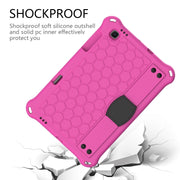 For Lenovo X306 / X606 / K10 Honeycomb EVA + PC Shockproof Tablet Case with Strap(Rose Red+Black)