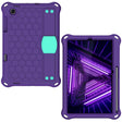 For Lenovo X306 / X606 / K10 Honeycomb EVA + PC Shockproof Tablet Case with Strap(Purple+Mint Green) - Lenovo by PMC TechLife | Online Shopping South Africa | PMC TechLife | Buy Now Pay Later Mobicred