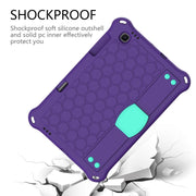 For Lenovo X306 / X606 / K10 Honeycomb EVA + PC Shockproof Tablet Case with Strap(Purple+Mint Green)