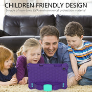 For Lenovo X306 / X606 / K10 Honeycomb EVA + PC Shockproof Tablet Case with Strap(Purple+Mint Green)