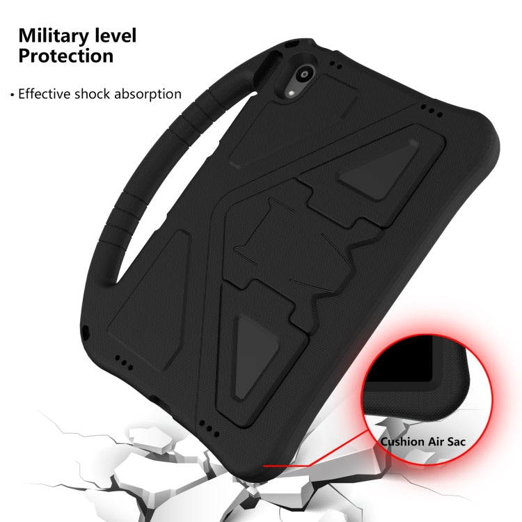 For Motorola Moto Tab G70 EVA Shockproof Tablet Case with Holder(Black)
