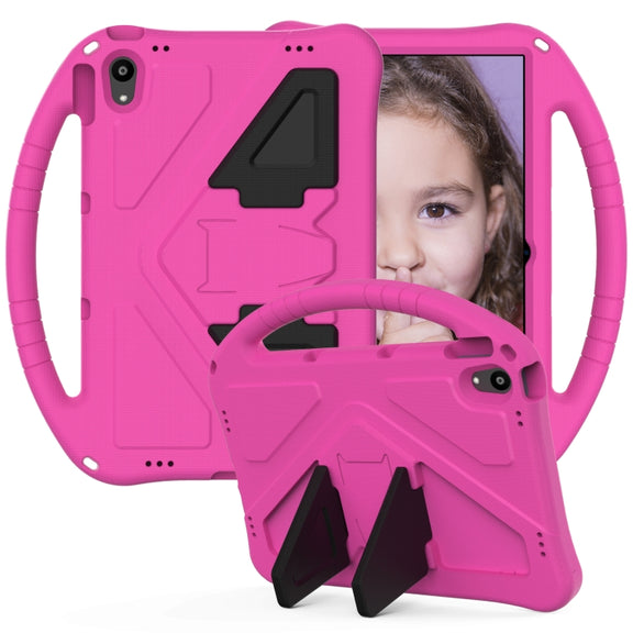 For Motorola Moto Tab G70 EVA Shockproof Tablet Case with Holder(Rose Red)