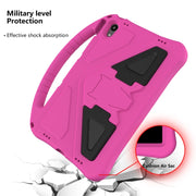 For Motorola Moto Tab G70 EVA Shockproof Tablet Case with Holder(Rose Red)