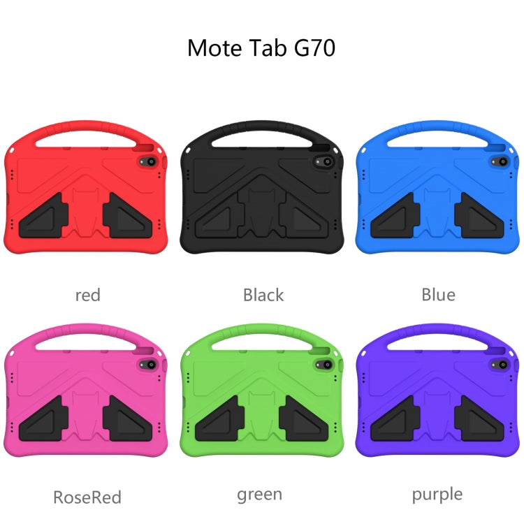 For Motorola Moto Tab G70 EVA Shockproof Tablet Case with Holder(Blue)