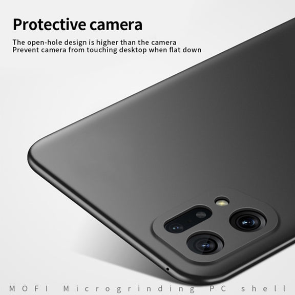 For OPPO Find X5 MOFI Frosted PC Ultra-thin Hard Case(Gold)