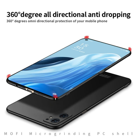 For OPPO Reno7 5G Global / Find X5 Lite MOFI Frosted PC Ultra-thin Hard Case(Blue)