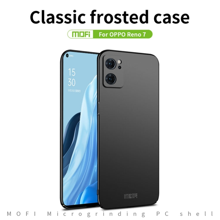 For OPPO Reno7 4G / F21 Pro 4G MOFI Frosted PC Ultra-thin Hard Case(Black) - OPPO Cases by MOFI | Online Shopping South Africa | PMC TechLife