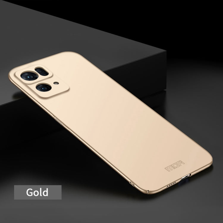 For OPPO Reno7 Pro MOFI Frosted PC Ultra-thin Hard Case(Gold) - OPPO Cases by MOFI | Online Shopping South Africa | PMC TechLife