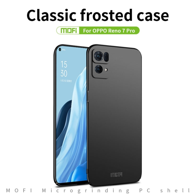 For OPPO Reno7 Pro MOFI Frosted PC Ultra-thin Hard Case(Gold) - OPPO Cases by MOFI | Online Shopping South Africa | PMC TechLife