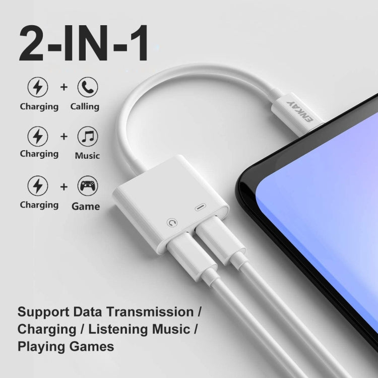 ENKAY ENK-AT105 USB-C / Type-C to Dual Type-C Headphone & Charging Adapter Data Cable - Audio Adapter by ENKAY | Online Shopping South Africa | PMC TechLife | Buy Now Pay Later Mobicred