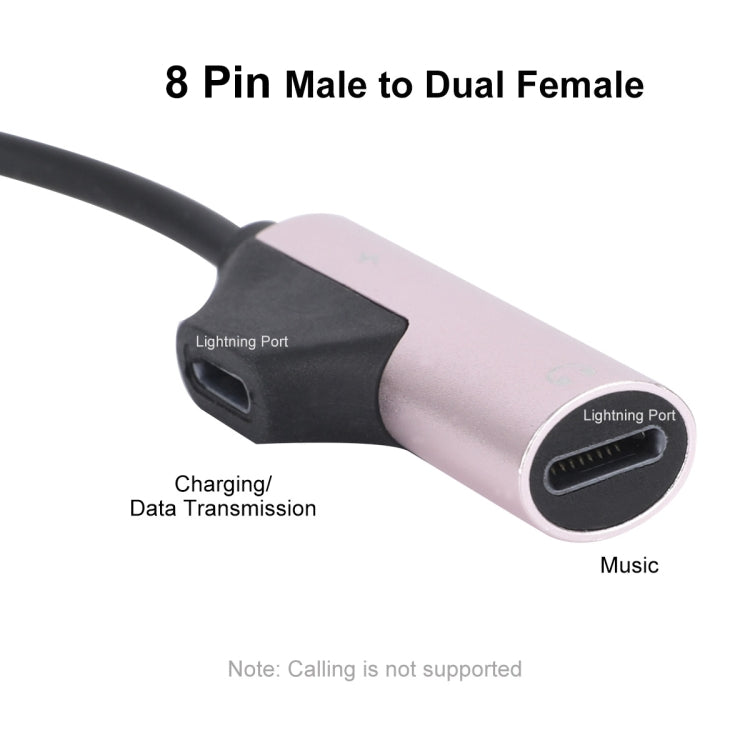 ENKAY ENK-AT109 Male 8 Pin to Dual Female 8 Pin Adapter Data Transfer Cable(Pink)