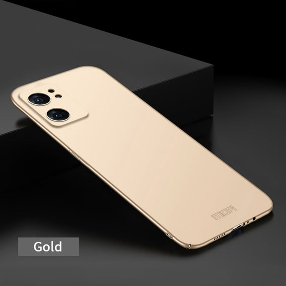 For OPPO Find X5 MOFI Frosted PC Ultra-thin Hard Case(Gold)