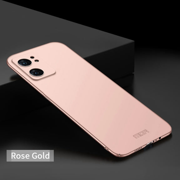 For OPPO Find X5 Lite / Reno7 Global MOFI Frosted PC Ultra-thin Hard Case(Rose gold)