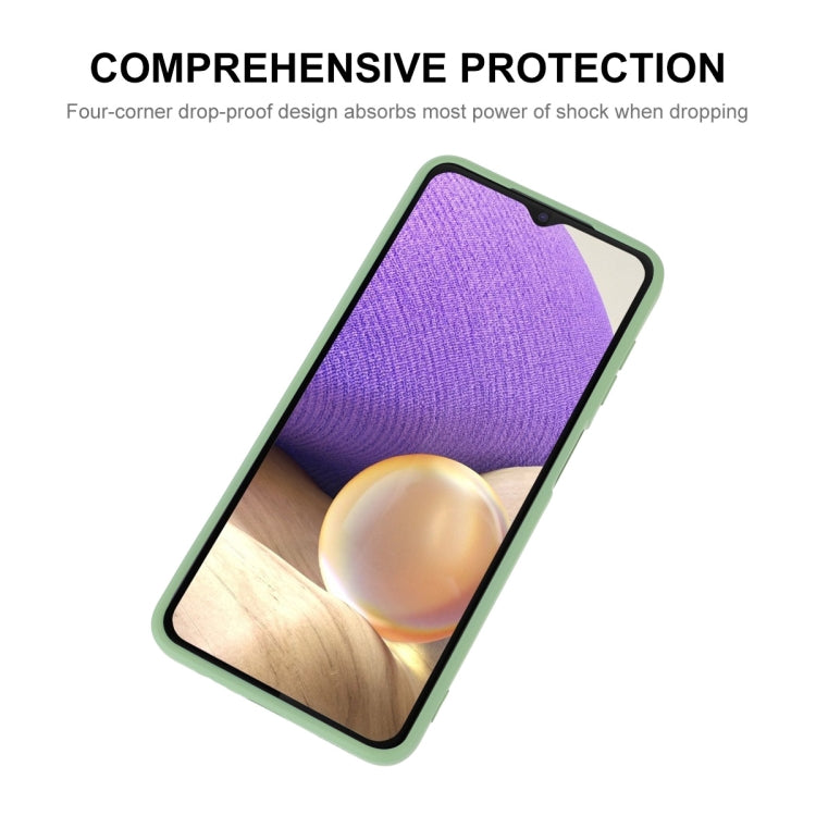 For Samsung Galaxy A32 5G ENKAY Liquid Silicone Soft Shockproof Phone Case(Light Green) - Galaxy Phone Cases by ENKAY | Online Shopping South Africa | PMC TechLife