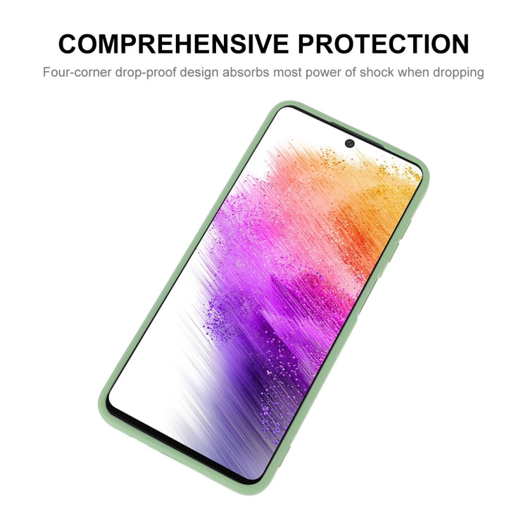 For Samsung Galaxy A73 5G ENKAY Liquid Silicone Soft Shockproof Phone Case(Dark Green) - Galaxy Phone Cases by ENKAY | Online Shopping South Africa | PMC TechLife | Buy Now Pay Later Mobicred