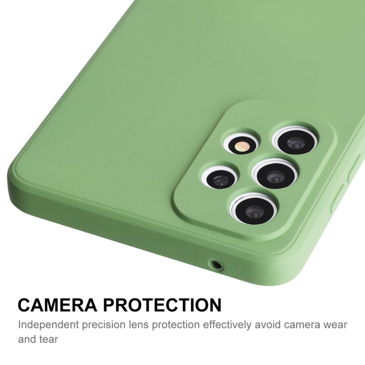 For Samsung Galaxy A73 5G ENKAY Liquid Silicone Soft Shockproof Phone Case(Light Green)