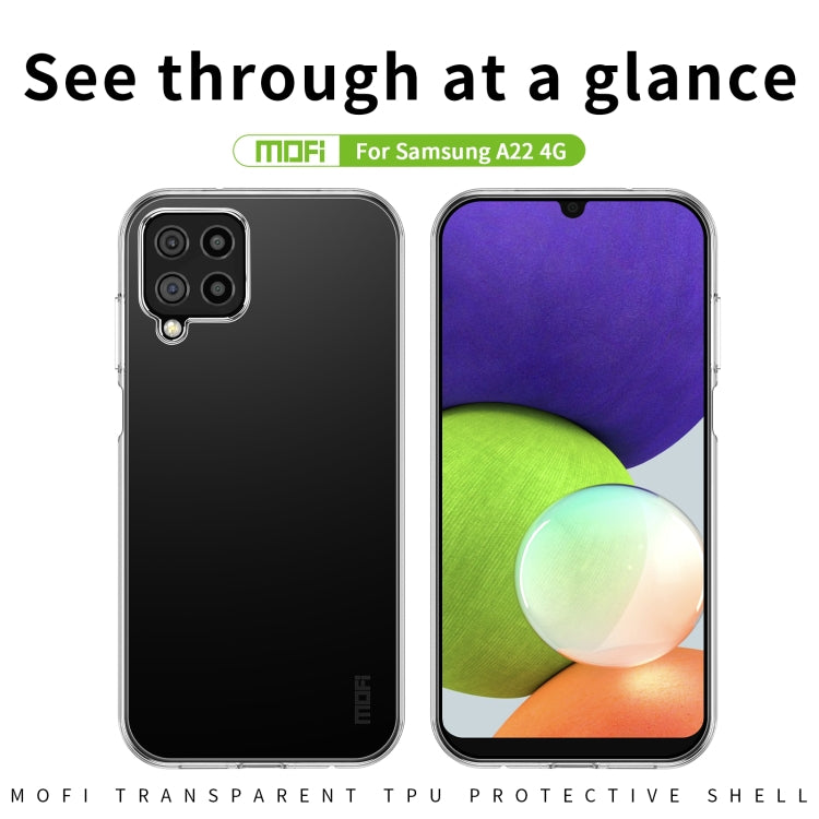 For Samsung Galaxy A22 4G MOFI Ming Series Ultra-thin TPU Phone Case(Transparent) - free shipping - PMC TechLife - Order now!