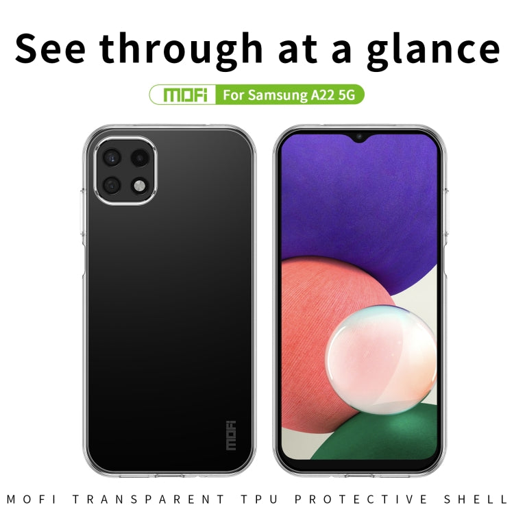For Samsung Galaxy A22 5G MOFI Ming Series Ultra-thin TPU Phone Case(Transparent) - Galaxy Phone Cases by MOFI | Online Shopping South Africa | PMC TechLife