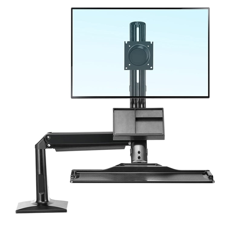 NORTH BAYOU NB35 Ergonomic 19-27 Inch Monitor Holder with Foldable Keyboard Tray Full Motion Sit-Stand Workstation - Laptop Stand by PMC TechLife | Online Shopping South Africa | PMC TechLife | Buy Now Pay Later Mobicred