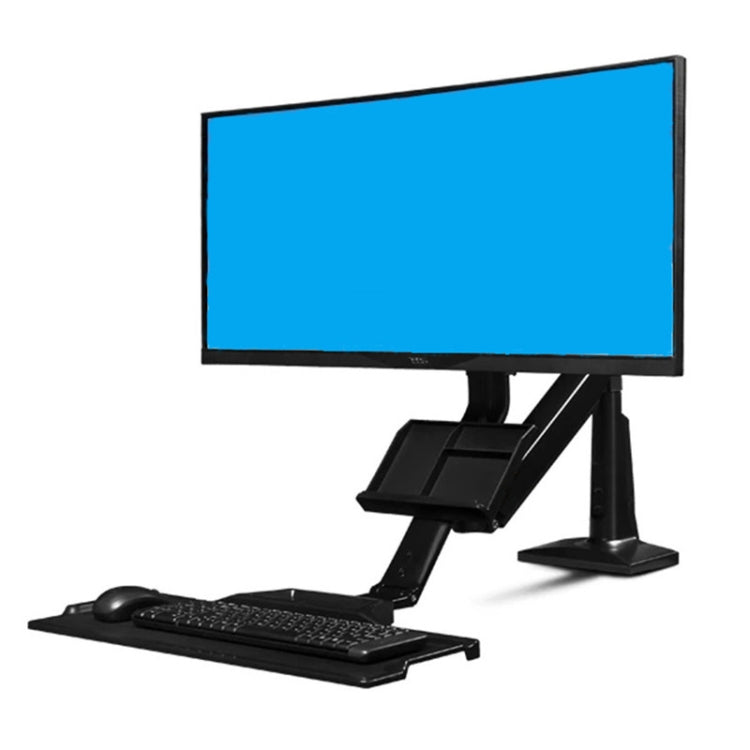 NORTH BAYOU NB35 Ergonomic 19-27 Inch Monitor Holder with Foldable Keyboard Tray Full Motion Sit-Stand Workstation - Laptop Stand by PMC TechLife | Online Shopping South Africa | PMC TechLife | Buy Now Pay Later Mobicred