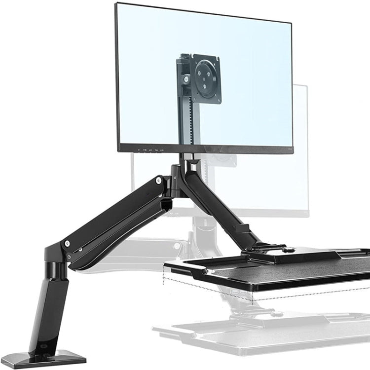 NORTH BAYOU NB40 Ergonomic Height Adjust Computer Stand Workstation 22-32 Inch Monitor Mount Bracket with Keyboard Plate Desk Stand - Laptop Stand by PMC Jewellery | Online Shopping South Africa | PMC Jewellery | Buy Now Pay Later Mobicred