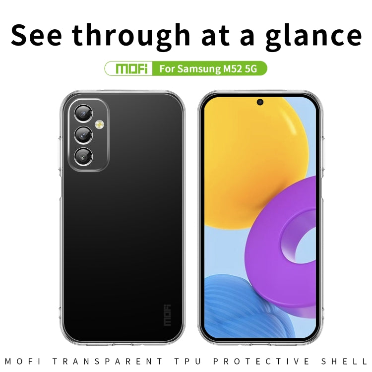 For Samsung Galaxy M52 5G MOFI Ming Series Ultra-thin TPU Phone Case(Transparent) - Galaxy Phone Cases by MOFI | Online Shopping South Africa | PMC TechLife