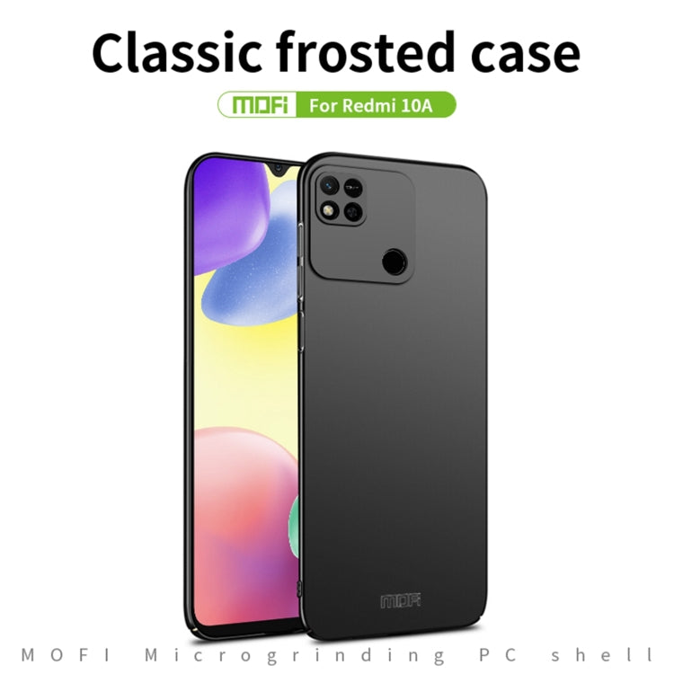 For Xiaomi Redmi 10A MOFI Frosted PC Ultra-thin Hard Case(Gold)