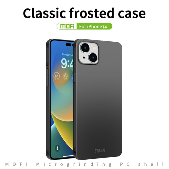 For iPhone 14 MOFI Frosted PC Ultra-thin Hard Case (Black)