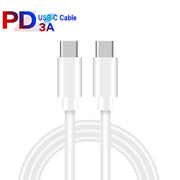 PD 35W Dual USB-C / Type-C Ports Charger with 2m Type-C to Type-C Data Cable, UK Plug