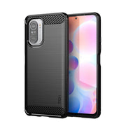 For Xiaomi Redmi Note 11T Pro 5G / 11T Pro Plus 5G MOFI Gentleness Series Brushed Texture Carbon Fiber Soft TPU Case(Black)