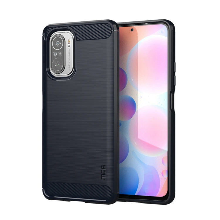 For Xiaomi Redmi Note 11T Pro 5G / 11T Pro Plus 5G MOFI Gentleness Series Brushed Texture Carbon Fiber Soft TPU Case(Blue) -  by MOFI | Online Shopping South Africa | PMC TechLife | Buy Now Pay Later Mobicred
