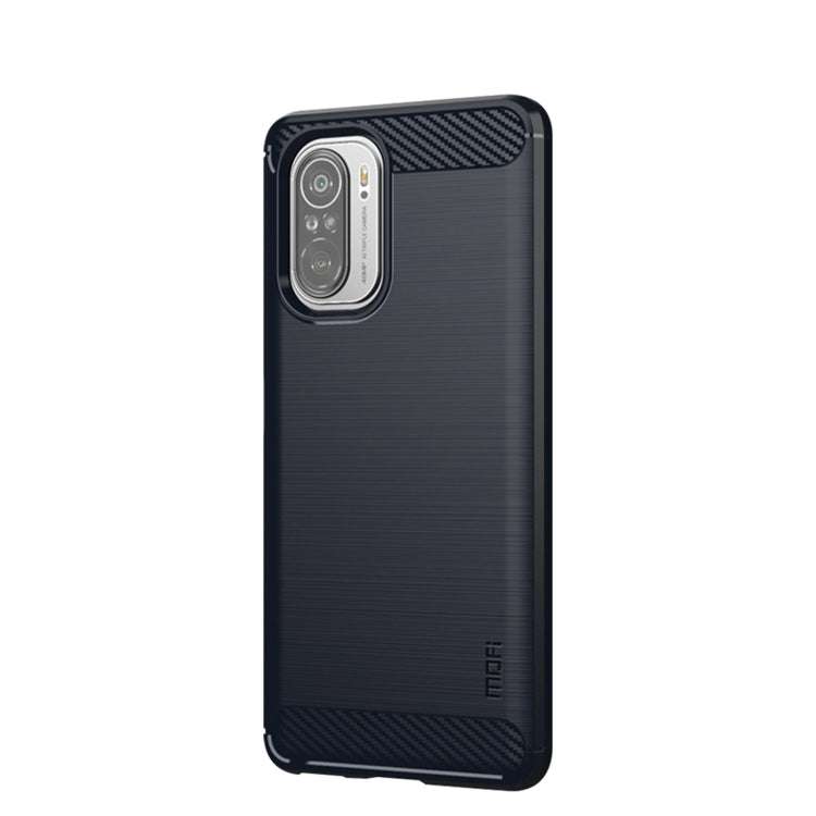 For Xiaomi Redmi Note 11T Pro 5G / 11T Pro Plus 5G MOFI Gentleness Series Brushed Texture Carbon Fiber Soft TPU Case(Blue) -  by MOFI | Online Shopping South Africa | PMC TechLife | Buy Now Pay Later Mobicred