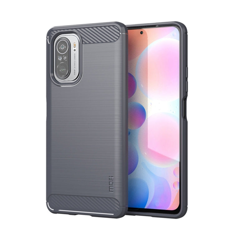 For Xiaomi Redmi Note 11T Pro 5G / 11T Pro Plus 5G MOFI Gentleness Series Brushed Texture Carbon Fiber Soft TPU Case(Gray) -  by MOFI | Online Shopping South Africa | PMC TechLife