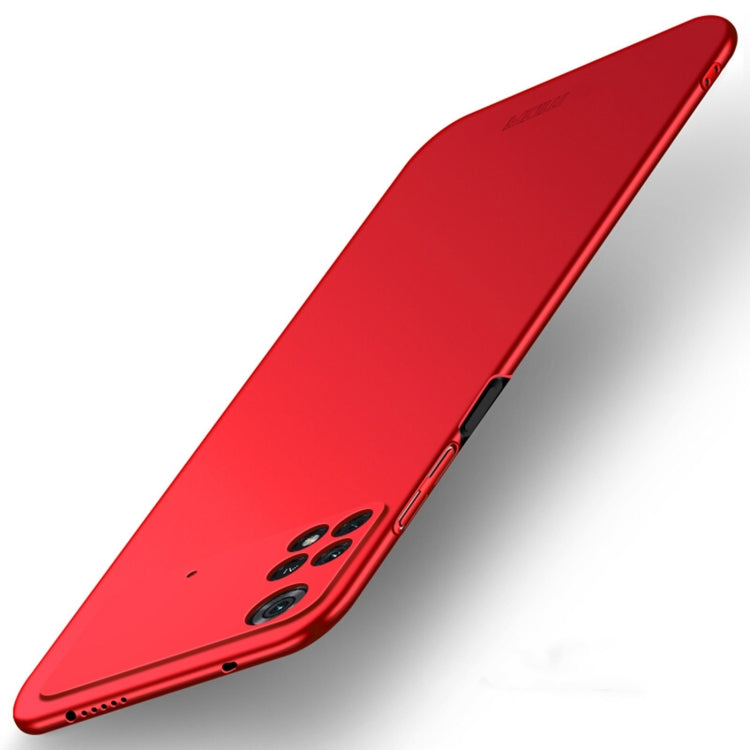 For Xiaomi POCO M4 Pro 4G MOFI Frosted PC Ultra-thin Hard Case(Red) - free shipping - PMC TechLife - Order now!