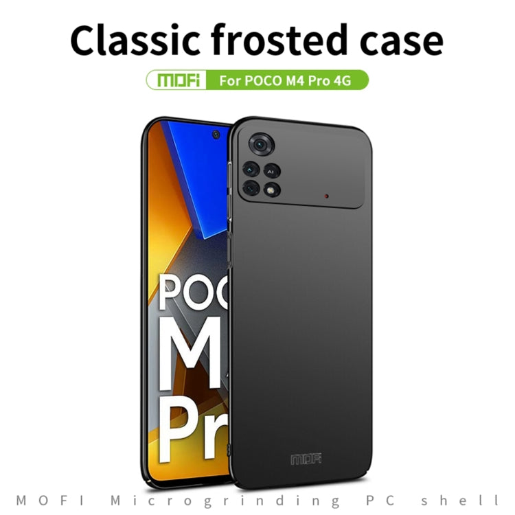 For Xiaomi POCO M4 Pro 4G MOFI Frosted PC Ultra-thin Hard Case(Red)