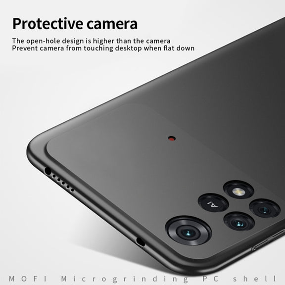 For Xiaomi POCO M4 Pro 4G MOFI Frosted PC Ultra-thin Hard Case(Red)