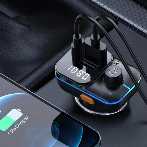 C24 Car Bluetooth MP3 Player Fast Charging FM Transmitter Wireless Handsfree