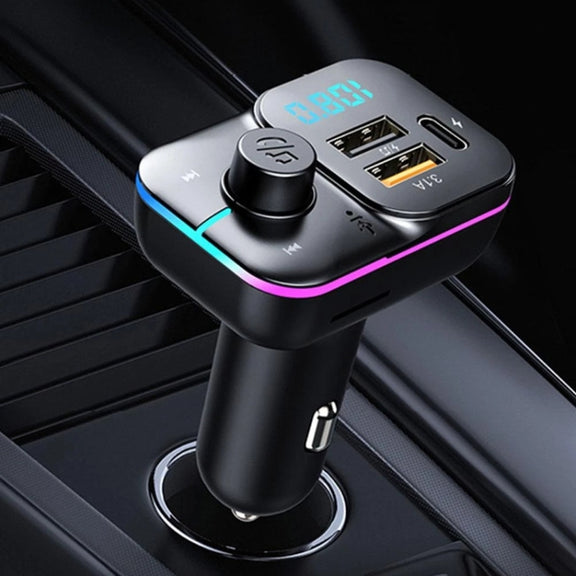C24 Car Bluetooth MP3 Player Fast Charging FM Transmitter Wireless Handsfree