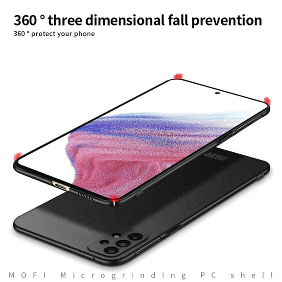 For Samsung Galaxy A53 5G MOFI Fandun Series Frosted PC Ultra-thin All-inclusive Phone Case(Blue)