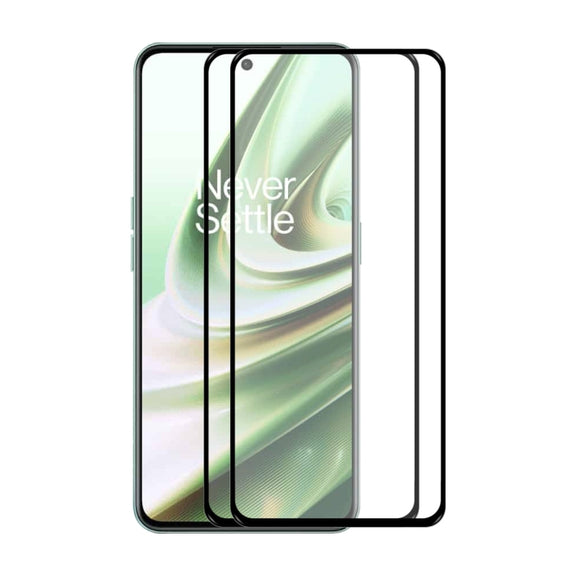 2 PCS For OnePlus 10R ENKAY Hat-Prince Full Glue 0.26mm 9H 2.5D Tempered Glass Full  Film