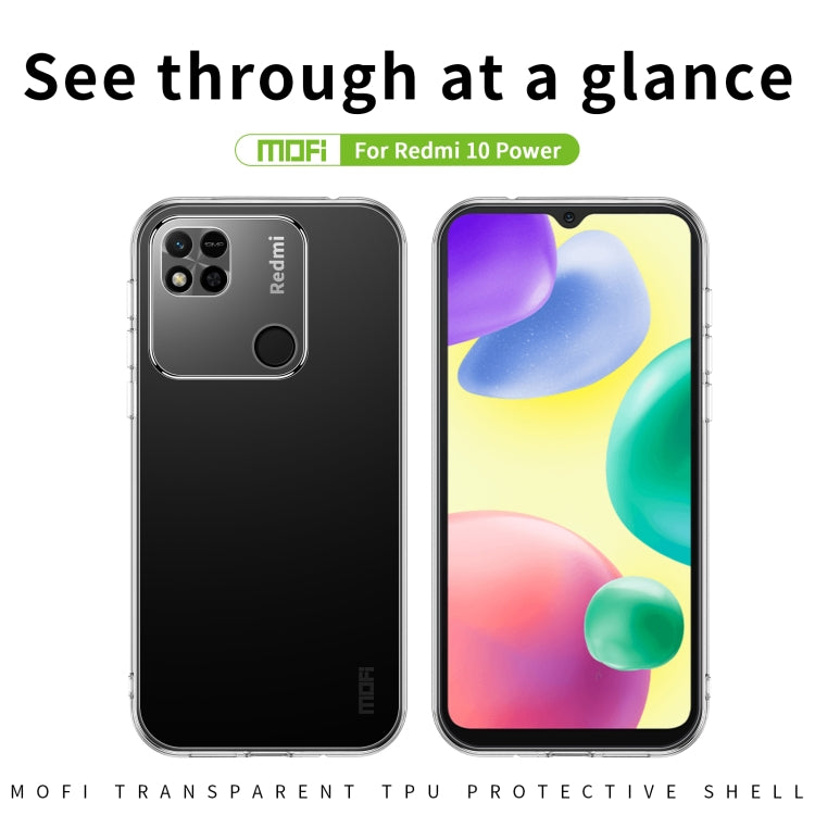 For Xiaomi Redmi 10 Power / 10C MOFI Ming Series Ultra-thin TPU Phone Case(Transparent) - Xiaomi Cases by MOFI | Online Shopping South Africa | PMC TechLife