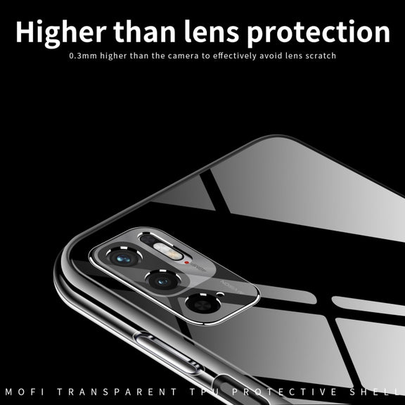 For Xiaomi Redmi Note 11T SE / Note 10 5G MOFI Ming Series Ultra-thin TPU Phone Case(Transparent)
