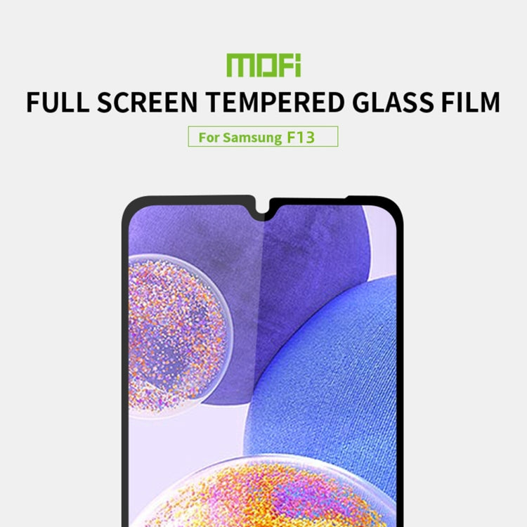 For Samsung Galaxy F13 MOFI 9H 2.5D Full Screen Tempered Glass Film(Black) - Galaxy Tempered Glass by MOFI | Online Shopping South Africa | PMC TechLife | Buy Now Pay Later Mobicred
