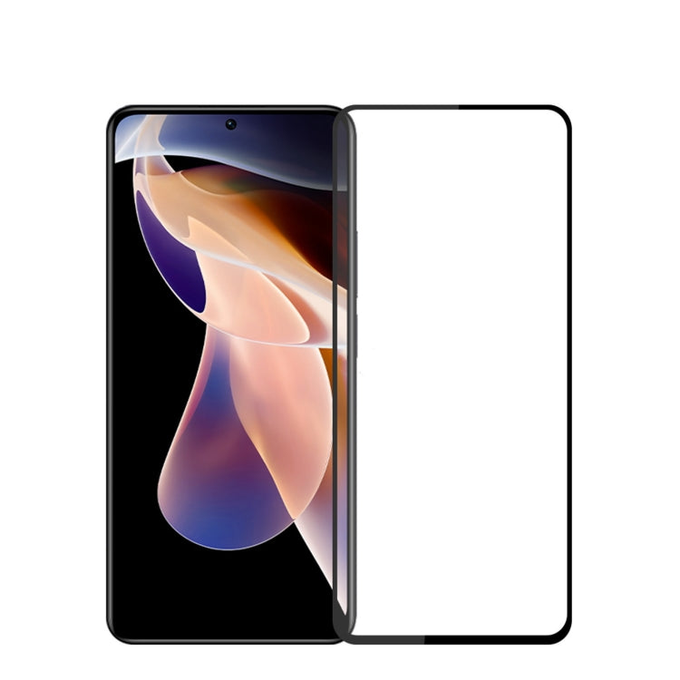 For Xiaomi Redmi Note 11T Pro MOFI 9H 2.5D Full Screen Tempered Glass Film(Black) -  by MOFI | Online Shopping South Africa | PMC TechLife | Buy Now Pay Later Mobicred
