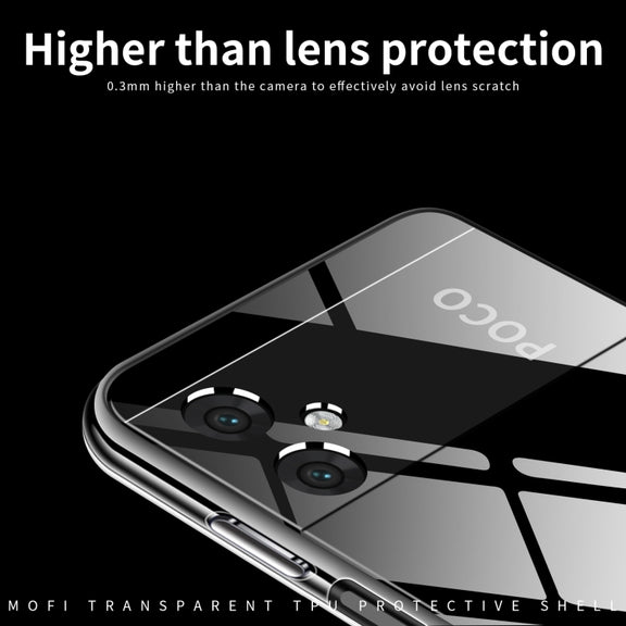 For Xiaomi Poco M4 5G MOFI Ming Series Ultra-thin TPU Phone Case(Transparent)