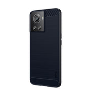 For OnePlus Ace / 10R 5G MOFI Gentleness Series Brushed Texture Carbon Fiber Soft TPU Case(Blue)