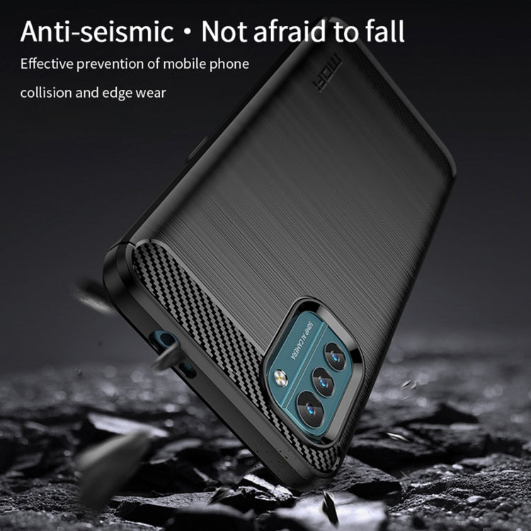 For Nokia G11 / G21 MOFI Gentleness Series Brushed Texture Carbon Fiber Soft TPU Case(Blue) - free shipping - PMC TechLife - Order now!