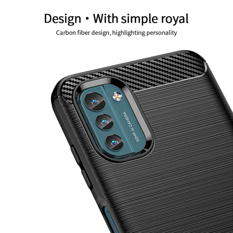 For Nokia G11 / G21 MOFI Gentleness Series Brushed Texture Carbon Fiber Soft TPU Case(Red) - Nokia Cases by MOFI | Online Shopping South Africa | PMC TechLife